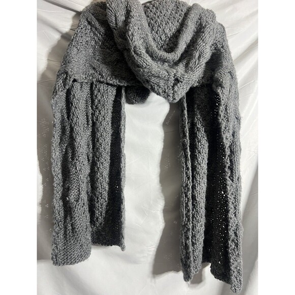 Heritage Hood and Scarf Boho Indie Academia Cozy Pom Pom OS - Picture 6 of 6